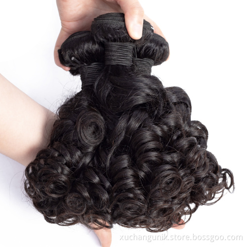 Uniky 9a 100g Brazilian Weaving Remy Human Hair Bundle for Women Weave Hair Extension Weft Natural Black Bouncy Curly Curl FUMI